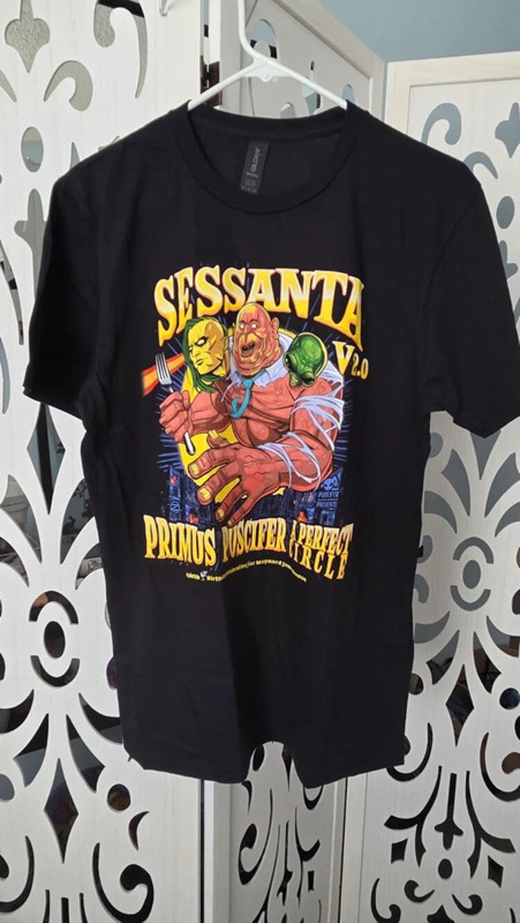 Sessanta V2.0 Tour Shirt 2025 Primus Puscifer A Perfect Circle Black Tee Medium